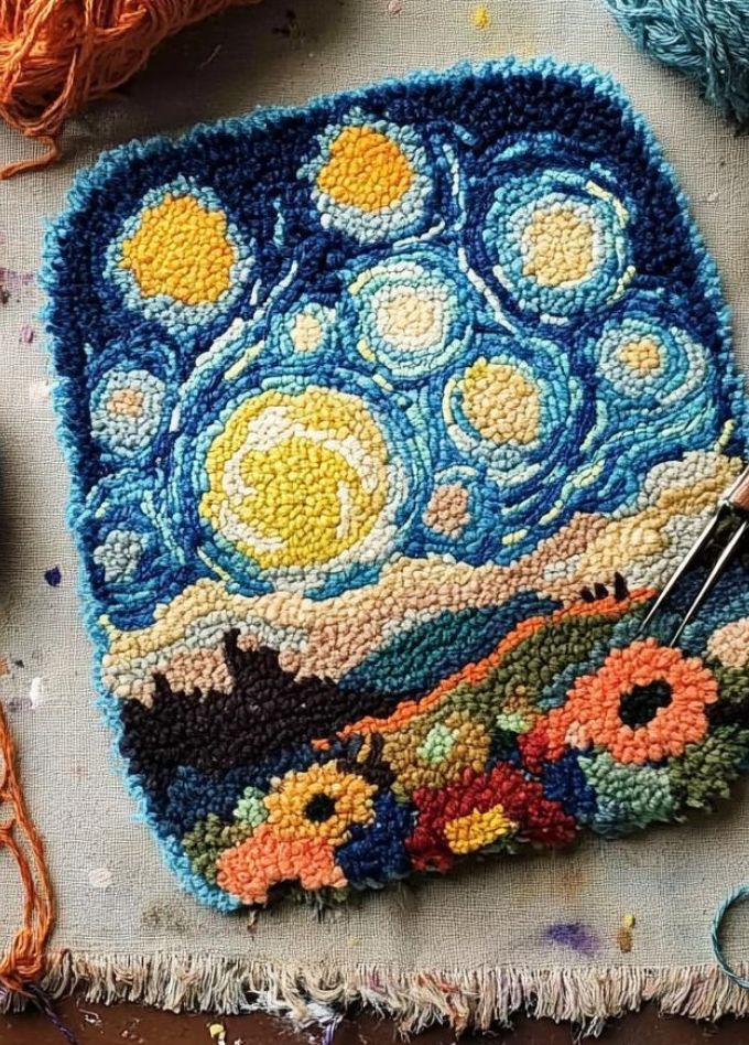 Тафтинг. Коврик ручной работы